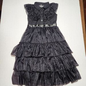 Wednesday Black Costume Dress  Juniors PTP 14" No Accessories PTP 14" Dress Only